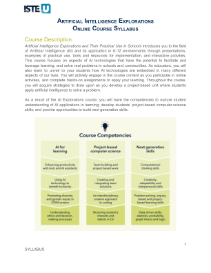 人工智能探索在线课程大纲